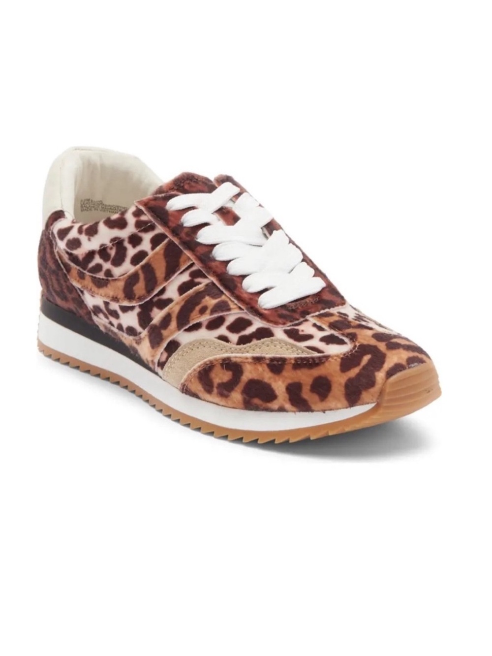 Dolce Vita Brown Mixed Media Leopard Sneakers